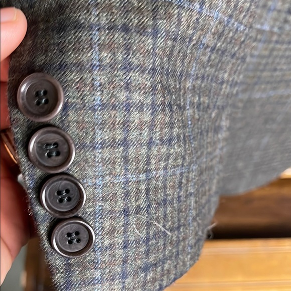 Men's English Tweed Checkered Blazer - Picture 4 of 4